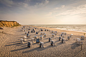 Beach chairs on the Rote Kliff in Kampen, Sylt, Schleswig-Holstein, Germany