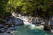 Wildbach Ramsauer Ache, Ramsau, Berchtesgadener Land, Oberbayern, Deutschland