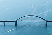 Fehmarnsund Bridge from the air, Baltic Sea, Ostholstein, Schleswig-Holstein, Germany