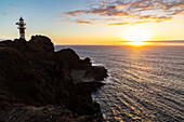 Lighthouse at &quot;Punta del Teno&quot; at sunset - westernmost point of Tenerife, Spain