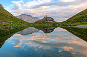 Dawn at Volaia Lake, Carnic Alps, Lesachtal, Carinthia, Austria.