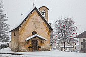 Italy,Veneto,Belluno district,Boite Valley,the old church of San Francesco in Cortina d'Ampezzo