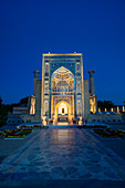 Tamerlane, Timur, mausoleum in Samarkand at the dusk. Sammarcanda, Uzbekistan, Central Asia.