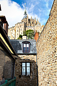 Das Dorf Le Mont Saint Michel, Pontorson, Avranches, Manica, Normandie, Frankreich