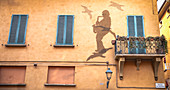 Lucio Dalla house, De Celestini square, Bologna district, Emilia Romagna, Italy
