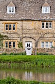 United Kingdom, Gloucestershire, Cotswold district, Cotswolds region, Lower Slaughter village built along the River Eye with its houses of the 16th and 17th century