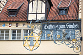 Detail shots of the old town on Lindau Island, Bavaria, Germany, Europe
