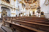 Church at Wiblingen Monastery near Ulm, Oberschwäbische Barockstrasse, Baden-Wuerttemberg, Germany, Europe