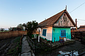 Fisherman's house in the Danube Delta, dusk in April, Mila 23, Tulcea, Romania.