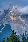 View of the flank of the Zugspitze, Ehrwald, Tyrol, Austria