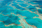 Aerial view of the Great Barrier Reef, Queensland, Australia