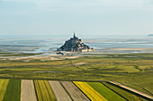 Aerial view of Mont Saint Michel, Normandy, France