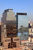 Chile, Santiago, Innenstadt, Skyline, Wolkenkratzer, Gesamtansicht