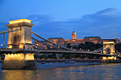 Ungarn, Budapest, Skyline, Königspalast, Kettenbrücke, Donau