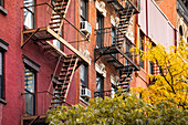Typical external stairs in Manhattan. New York, USA
