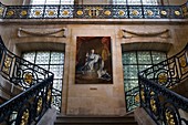 Frankreich, Marne, Reims, große Treppe von Saint Remi, die vom UNESCO-Museum zum Weltkulturerbe erklärt wurde