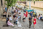 France, Paris, area listed as World Heritage by UNESCO, the quays of the Tournelle