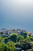 Frankreich, Corse-du Sud (2A), Region Alta Rocca, Wanderweg Mare a Mare Sud, Sainte-Lucie de Tallano, Weiler Poggio