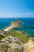 Frankreich, Corse-du Sud (2A), Golf von Ajaccio, Parata Pointe und Sanguinaires