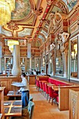 France, Haute Garonne, Toulouse, listed at Great Tourist Sites in Midi-Pyrenees, Capitole Place, Le Bibent, large brewery deemed to colorful neo-baroque décor.