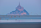 Frankreich, Manche, Bucht von Mont Saint Michel, von der UNESCO zum Weltkulturerbe erklärt