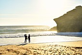 Frankreich, Morbihan, Belle Ile en Mer, die wilde Küste, entlang der GR340 zwischen der Pointe des Poulains und dem Herlin Beach (Bangor Village), Donnant Beach