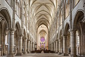 France, Aisne, Laon, the Upper town, Notre-Dame de Laon cathedral, Gothic architecture