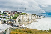 France, Somme, Ault, the village and its chalk cliffs