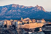 France, South Corsica, Bonifacio, the old town or High City perched on cliffs of limestone