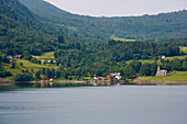 View over the Rödvenfjorden to Rödven, Moere og Romsdal, Norway, Europe