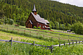 Stabkirche Lomen, Gemeinde Vestre Slidre, Oppland, Norwegen, Europa 