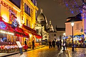 Frankreich, Paris, Montmartre, Place du Tertre zu Weihnachten