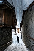 France, Savoie, Haute Maurienne valley, Bonneval sur Arc, labelled Les Plus Beaux Villages de France