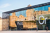 France, Bouches du Rhone, Marseille, MuCEM (Museum of Civilizations of Europe and the Mediterranean) by the architects Rudy Ricciotti and R. Carta