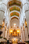 Interior of Almudena Cathedral, Madrid, Spain, Europe