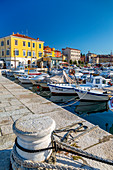 View of harbour and the old town, Rovinj, Istria, Croatia, Adriatic, Europe