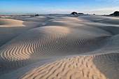 Muster in den Dünen am Sanddollar-Strand, Magdalena-Insel, Baja California Sur, Mexiko, Nordamerika