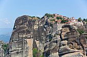Holy Monastery of Varlaam in the foreground, Meteora, UNESCO World Heritage Site, Thessaly, Greece, Europe