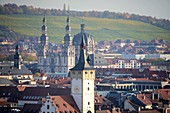 Blick von der Festung auf Würzburg, Unter-Franken, Bayern, Deutschland