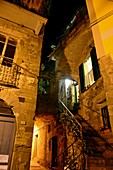Abends in Corniglia, Cinque Terre, Ostküste von Ligurien, Italien
