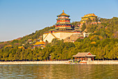 View of Kunming Lake and The Summer Palace, UNESCO World Heritage Site, Beijing, People's Republic of China, Asia