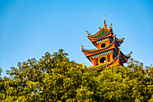 View of Shi Baozhai Pagoda on Yangtze River near Wanzhou, Chongqing, People's Republic of China, Asia