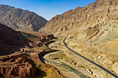 Aerial of the Samangan Valley, Afghanistan, Asia
