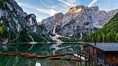 Lago Di Braies, South Tyrol, Dolomites, Italy, Europe