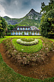 Ornamental gardens of Eureka La Maison Creole colonial house, Montagne Ory, Moka, Mauritius, Indian Ocean, Africa