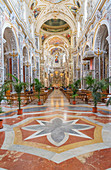 Innenraum der Kirche der Heiligen Maria von Gesu, Palermo, Sizilien, Italien, Europa
