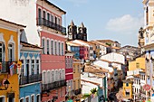Colourful houses in Pelourinho, Salvador, Bahia, Brazil.