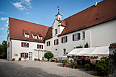 Schlachtegg rose castle in Gundelfingen on the Danube, Dillingen district, Bavaria, Germany