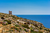 Wachturm an der Südküste von Malta, Mittelmeer, Europa