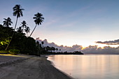 Beach at Sofitel Ia Ora Beach Resort at daybreak, Moorea, Windward Islands, French Polynesia, South Pacific